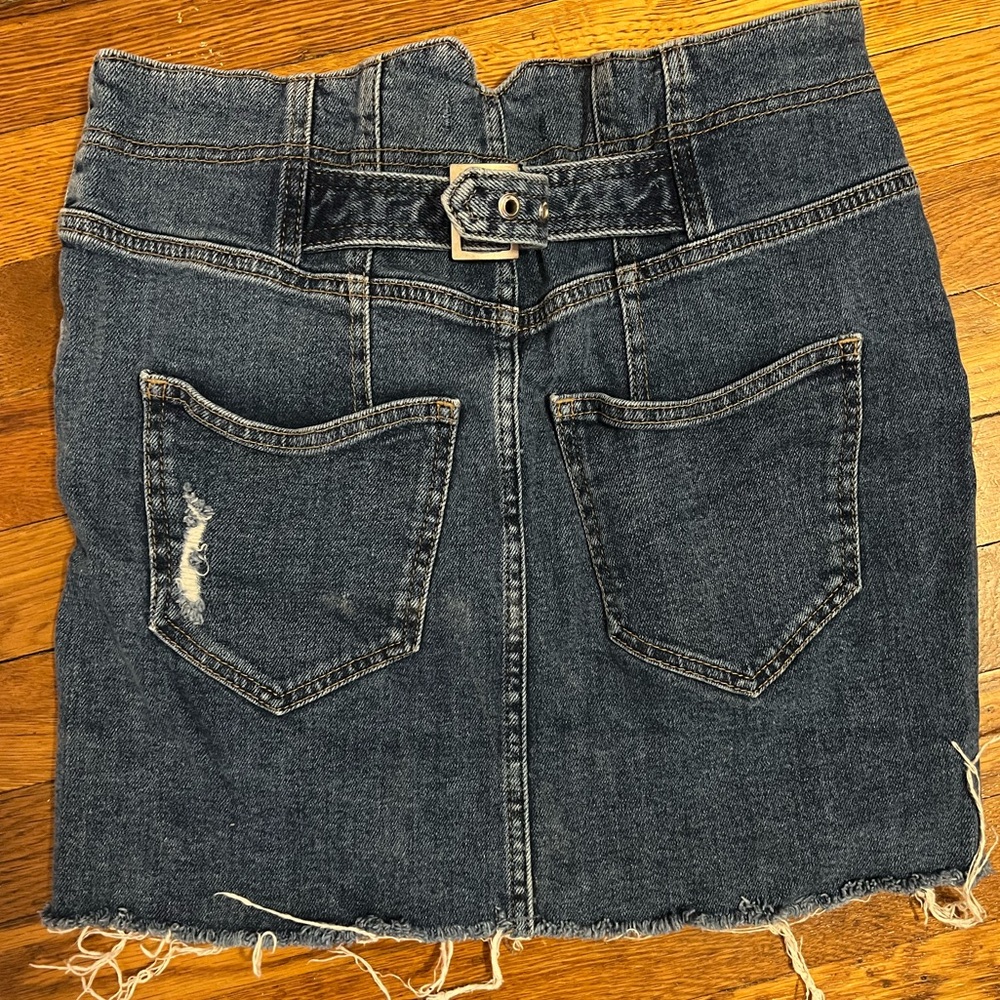 Free People Blue Denim Skirt